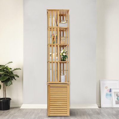 360° Revolving Bookcase, Corner Freestanding Storage Shelf by Winston Porter