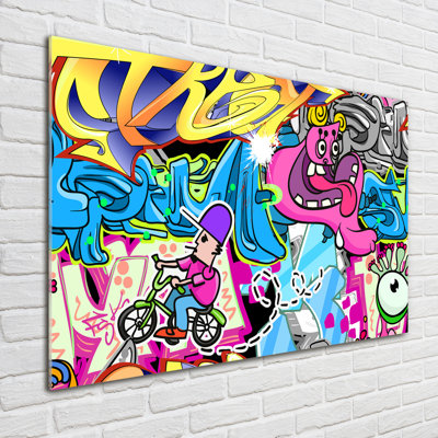 Graffiti - No Frame Print on Glass