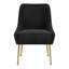 Chaise d'appoint en velours noir et or-1736600445