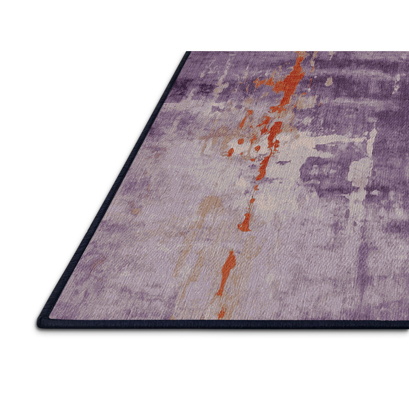 Tapis mauve lavable à la machine, Tapis de couloir 2 pi x 5 pi