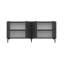 Console Modern Anthracite, 59,1 po x 29,5 po x 12,6 po | 100% panneau de particules enduit de mélamine, épaisseur: 0,7 pouce | Fixation murale avec plusieurs tablettes | Conception géométrique élégante pour le salon et le couloir-120466110