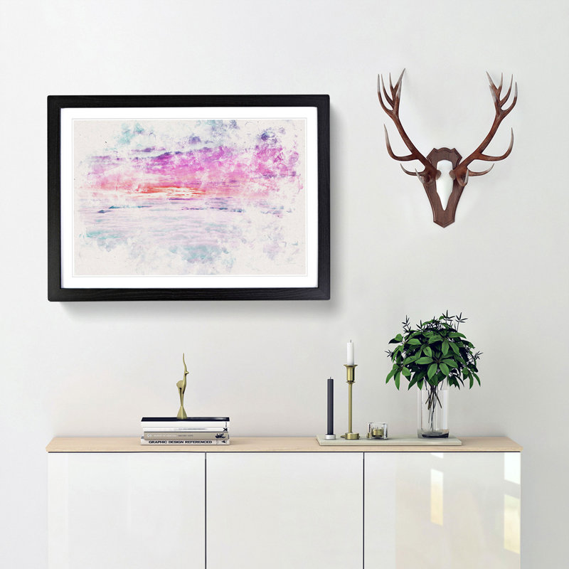 Ocean of Clouds - Framed Print, 33cm H x 45cm W x 2cm D, Black Framed