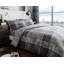 Modern Check Pattern Polycotton Duvet Cover and Pillowcase Set - Machine Washable-122914430-25698928