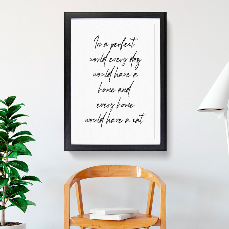 Dog - Picture Frame Typography, Black, 36cm H x 27cm W x 2cm D
