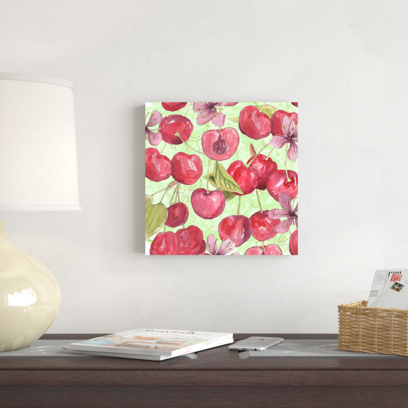 " Cherry Medley I " by Leslie Mark, 12" H x 12" W x 1.25" D