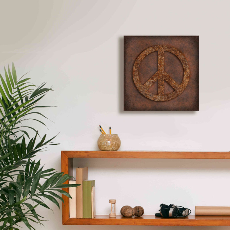 «Rusted Peace» par Andrea Haase, estampe numérique sur toile, H 12 po x l 12 po x P 0,75 po