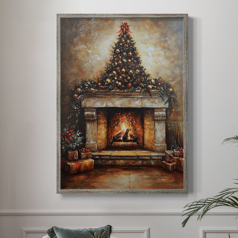 «Christmas Holiday Art Dxxxii», reproduction d'art encadrée - bois massif, H 30 po x l 24 po