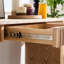 Console moderne avec tiroir - Table d'entrée à rayures verticales pour salon, couloir, vestibule ou bureau