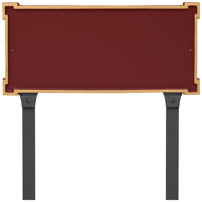 New Yorker Rectangle Lawn Insert, Brick Red/Gold