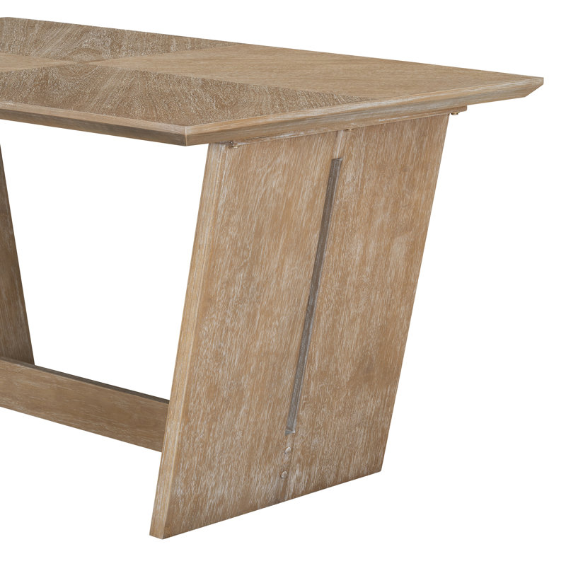 Ensemble de table de salle à manger 6 pièces pour 6, table de cuisine en bois de 60 po et 4 chaises avec banc et base en tréteaux pour la cuisine et la salle à manger