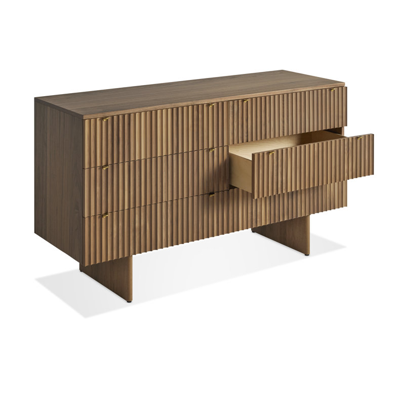 Murmur 6 Drawer Dresser, Walnut Brown