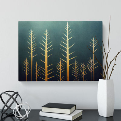 Refined Abstract Pine Trees - Wrapped Canvas