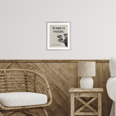 «10 Minute Parkings», reproduction encadrée sous verre, design par Lori Deiter