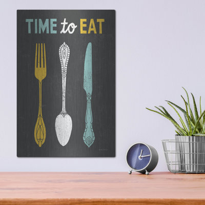 «Retro Diner Time To Eat» par Michael Mullan, art mural en métal