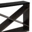 Console noire avec rangement, 70,36 pouces rectangulaire pour le hall d'entrée, salon détachable en forme de X, vestibule, couloir, bureau à finition stratifiée, couloir