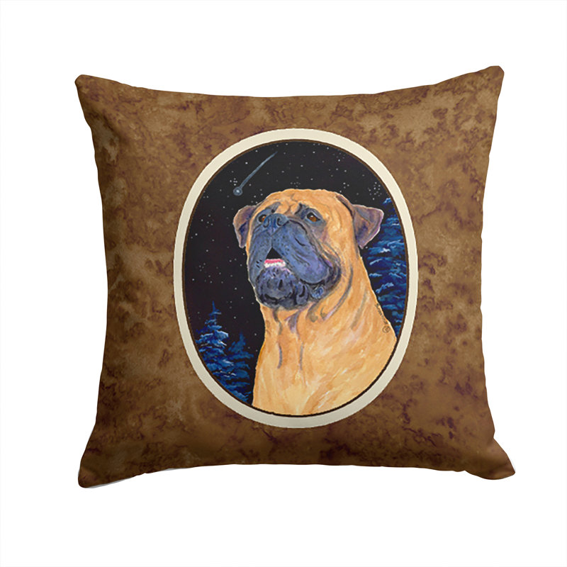 Coussin décoratif intérieur/extérieur bullmastiff head