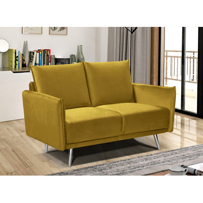 Mylinda 50.79'' Velvet Loveseat