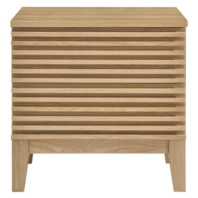 Table de chevet à deux tiroirs Render en chêne