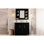 Élégant meuble-lavabo de salle de bain 36 po, armoire à miroir noire avec lavabo, 2 portes et tiroirs, décoration élégante et élégante