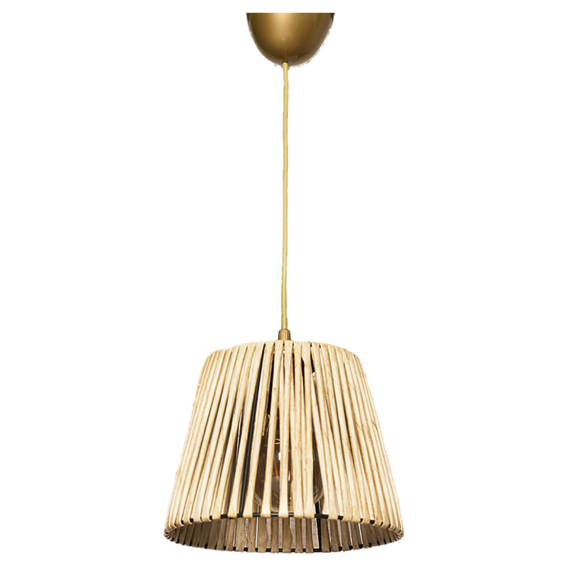 Luminaire suspendu géométrique naturel à 1 lumière Aneitra