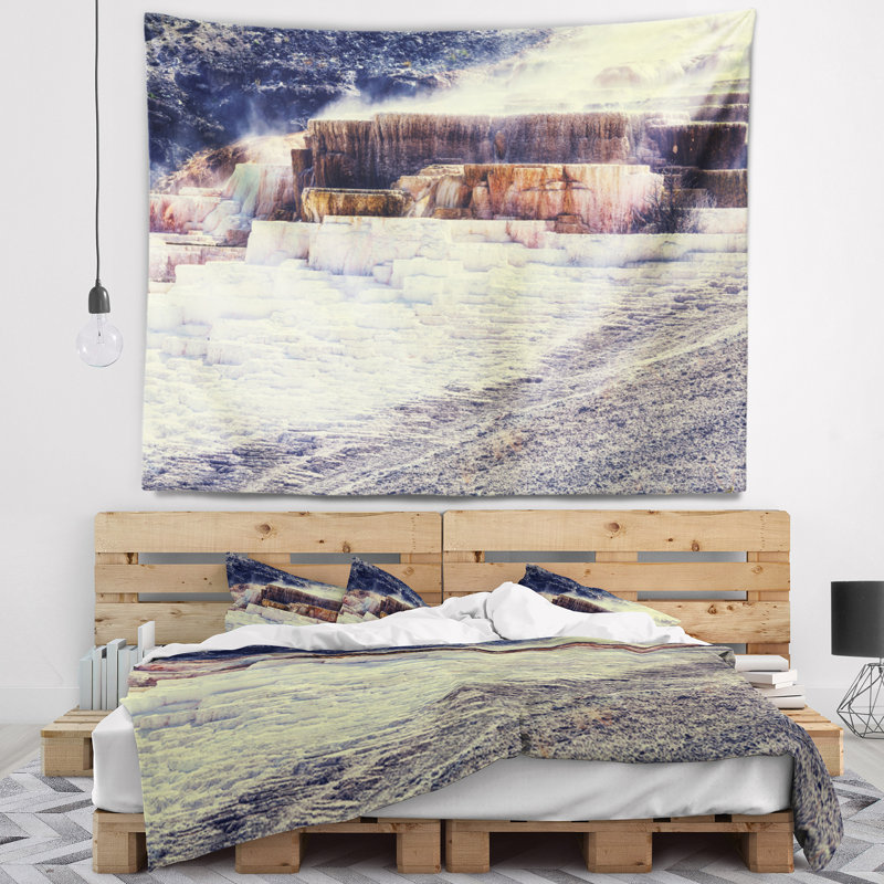 Seascape hot springs dans tapisserie yellowstone, H 32 po x l 39 po