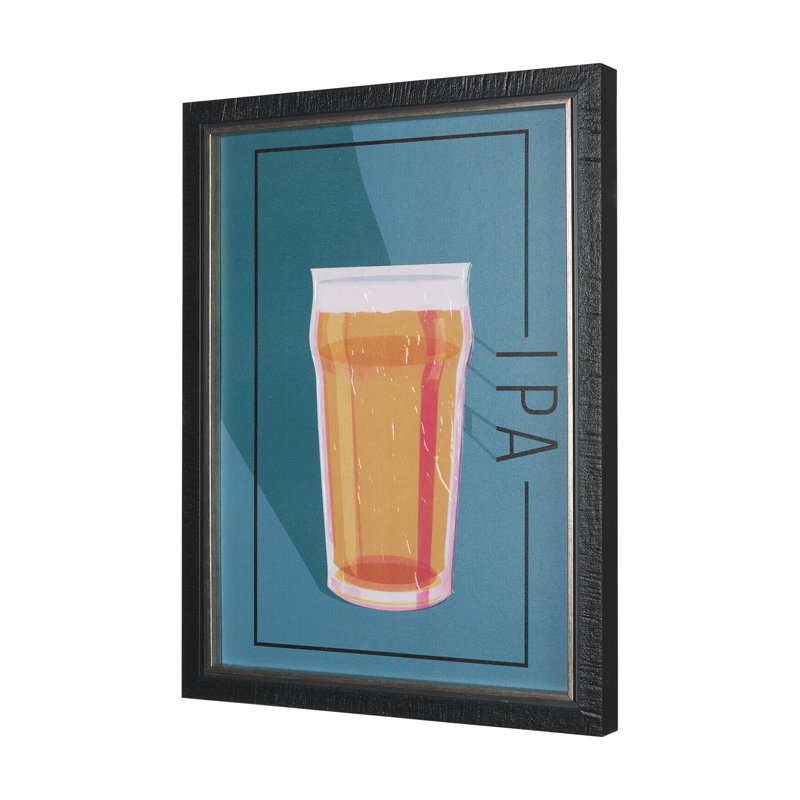 «Beer Beer IPA a», reproduction d'art encadrée à la main, Beer Poster IPA