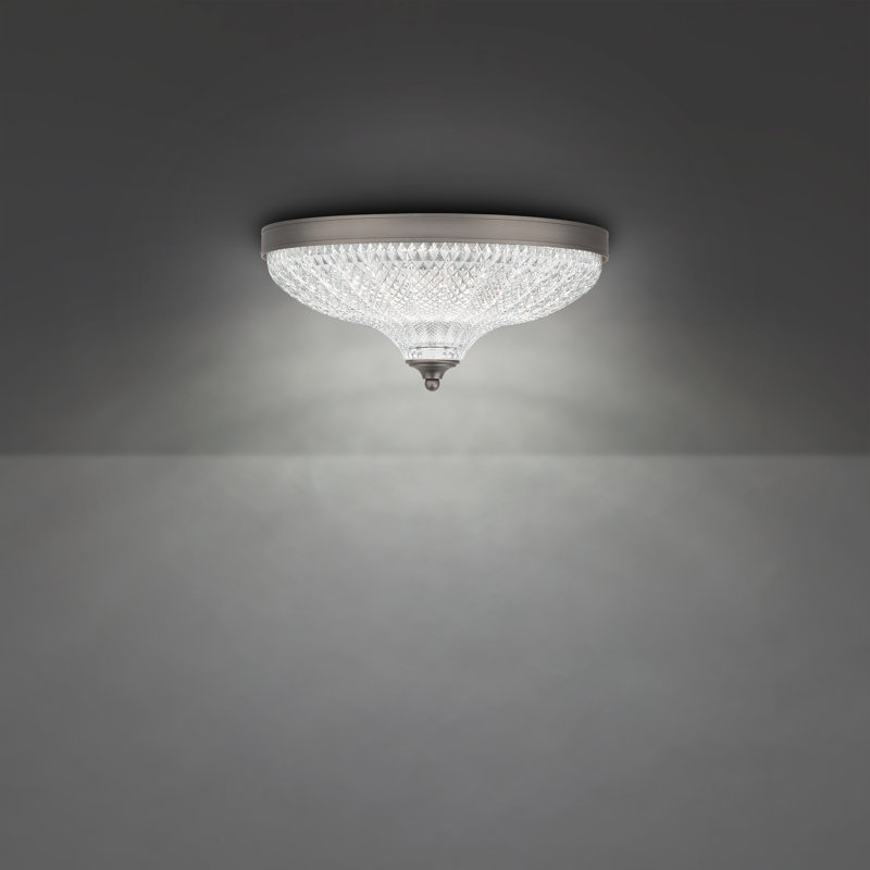 Roma 1 Light Flush Mount, 5.6" H x 12.1" W x 12.1" D, Antique Nickel