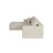 2 - Piece No Assembly Required Upholstered Sectional, Free Combination Cloud Sofa with L-Shape Chaise-313821470