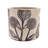 Of 4, Gray Sand - Cement Planters, Brown Botanical Designs, Home Decor And Planter Of 4.3X4.3X4 Inches, Elements For Room