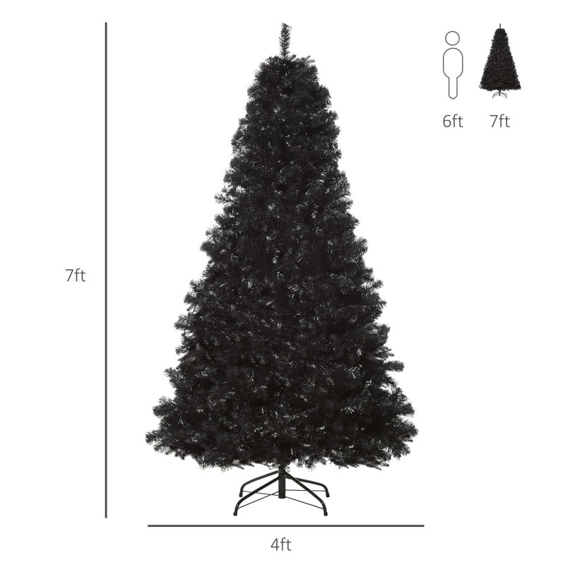 7Ft Artificial Christmas Tree Unlit Douglas Fir With Realistic Branches And 1346 Tips