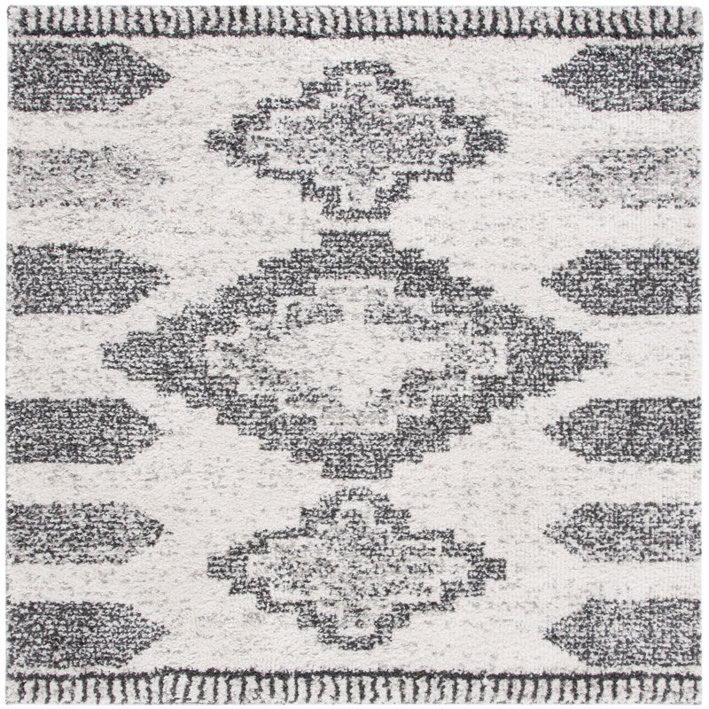 Jericho Shag Performance Geometric Rug, Square 6'7"