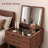 Solid Wood Small Vanity Desk with Mirror and Lights-139023156