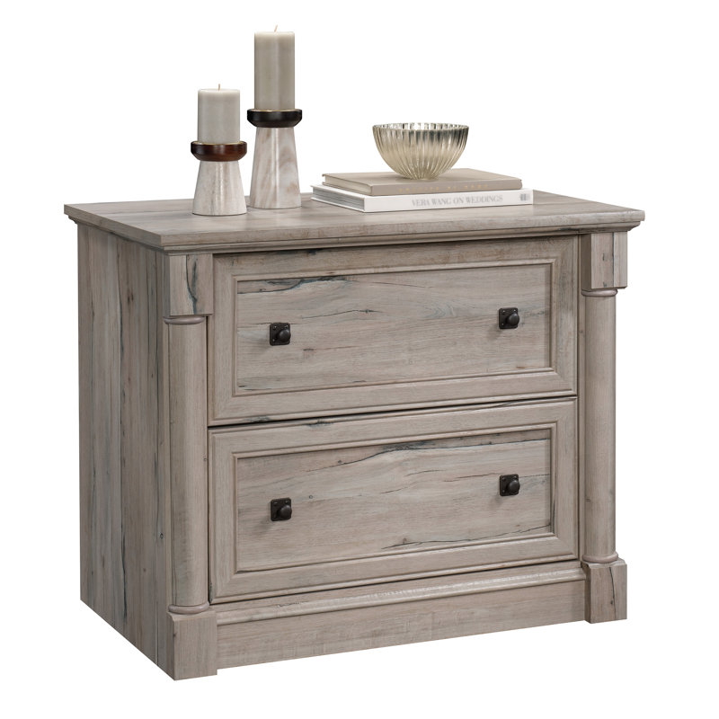 Armetha 36.811'' Wide 2 -Drawer File Cabinet, Split Oak