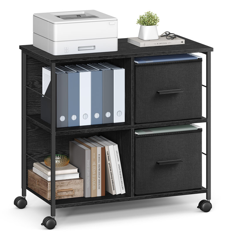 Agapi 73.5cm Wide File Cabinet, Black