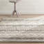 Tapis gris / ivoire en laine / coton tissé à la main à rayures Jacques-1067732534