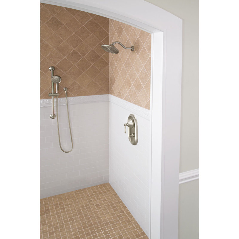 ExactTemp Rain Shower Head with Immersion, Brushed Nickel