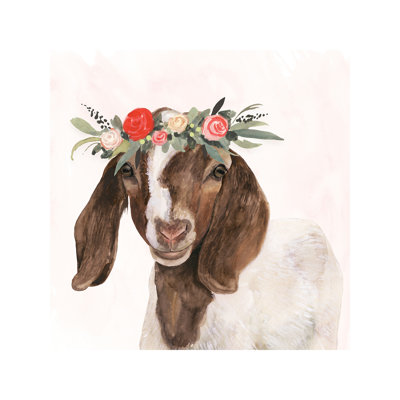 Garden Goat II by Victoria Borges - Wrapped Canvas Giclee Art Print