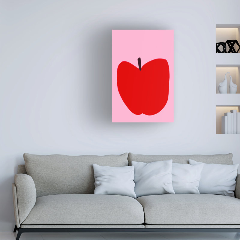 Pomme bolologienne sur toile, H 24 po x l 16 po x P 2 po