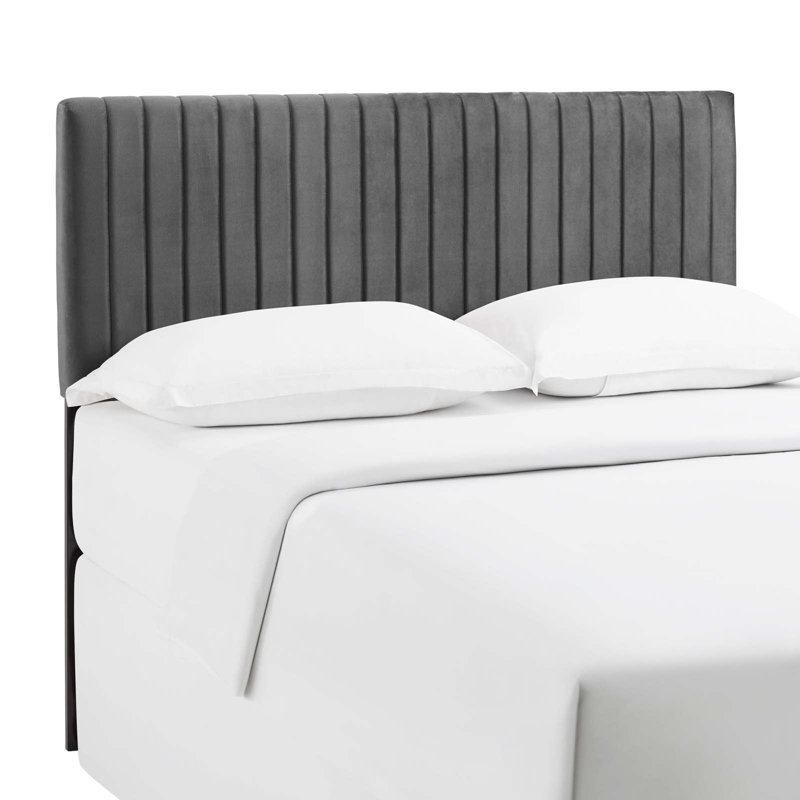Tête de lit en velours Modway Carson Carrington Stryn, Simple, Gris
