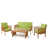 Structure brune / coussin vert clair est en rupture de stock