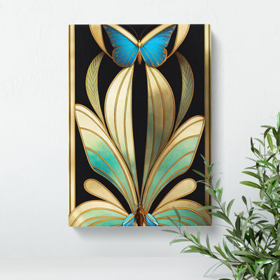Art Nouveau Butterfly - Wrapped Canvas Print