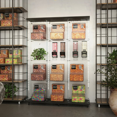 Vitrine en verre trempé, armoire à vin, armoire de rangement, classeur, avec bande lumineuse à DEL Bluetooth, serrure sur la porte, équipée de fonte, facile à déplacer, pour le salon, la chambre à coucher, le couloir, le bureau