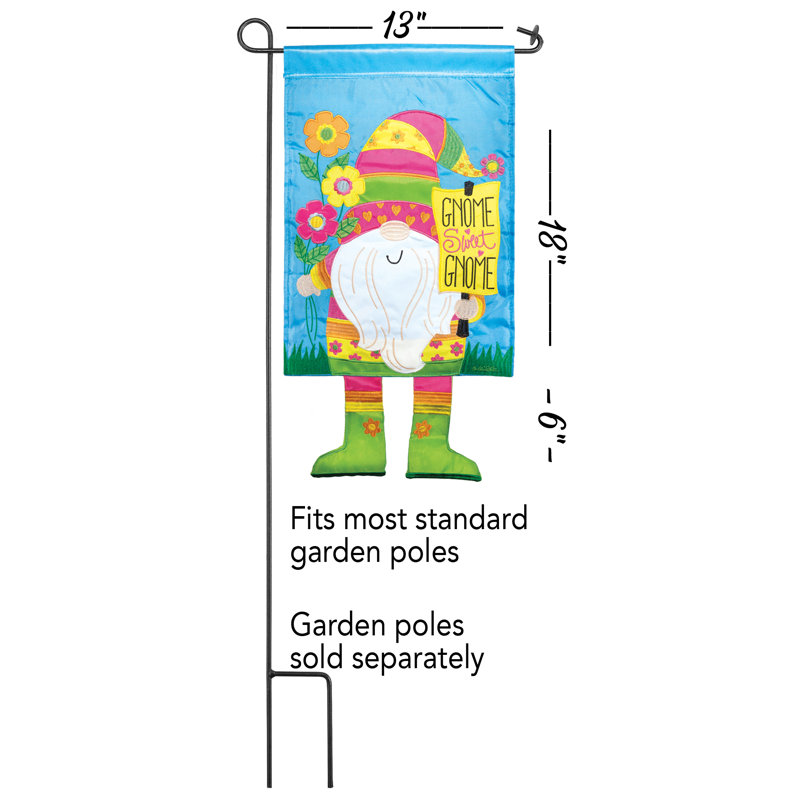 Double Sided 24 in. H x 13 in. W Polyester Garden flag