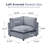37.4" Heffernan Accent Chair Modular Sectional Sofa-110585082