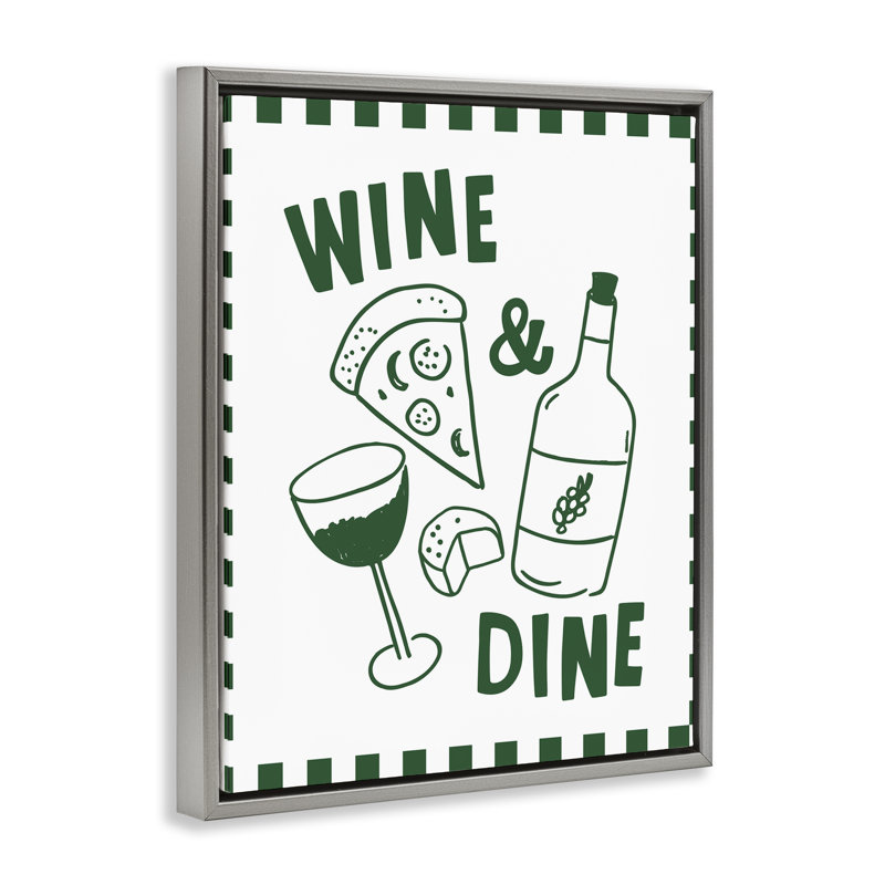 Wine & Dine Checkerboard Border Floating Frame, design by Heather Dutton, Luster Gray Floater Frame, 31" H x 25" W