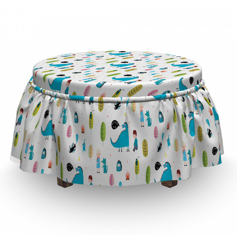 Box Cushion Ottoman Slipcover
