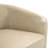 Applewold Upholstered Cream Faux Leather Swivel Barrel Chair with Solid Wood Base-192044272
