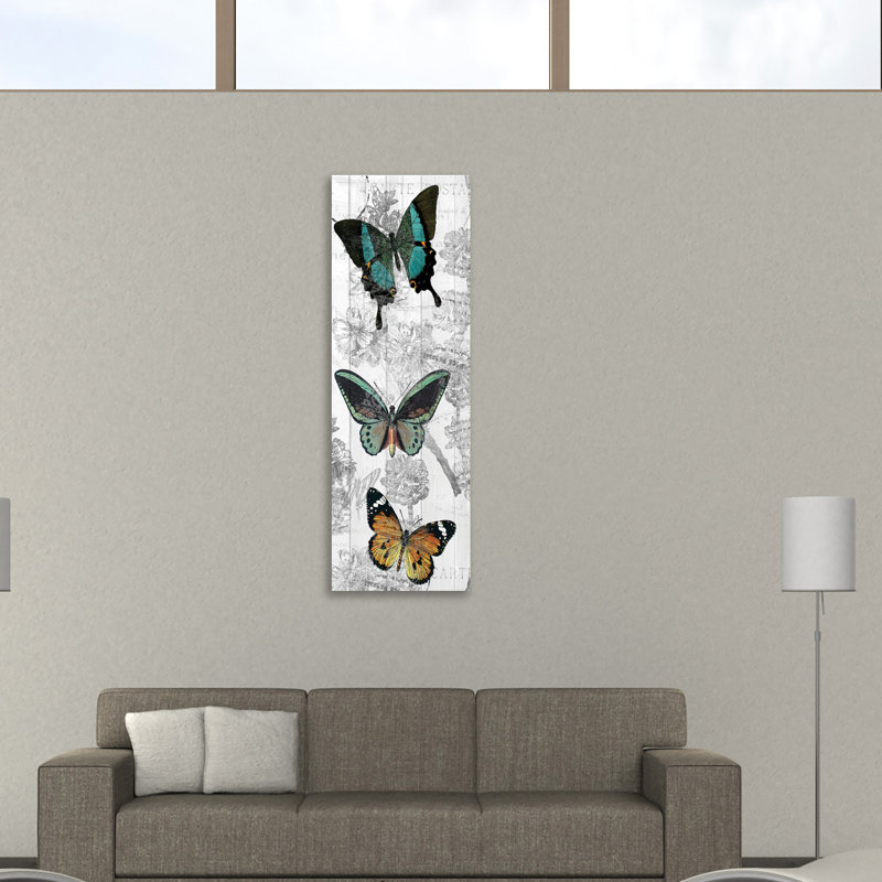 Butterflies Are Free 2 by Kimberly Allen - Wrapped Canvas Panoramic Print, 137cm H x 46cm W x 4cm D