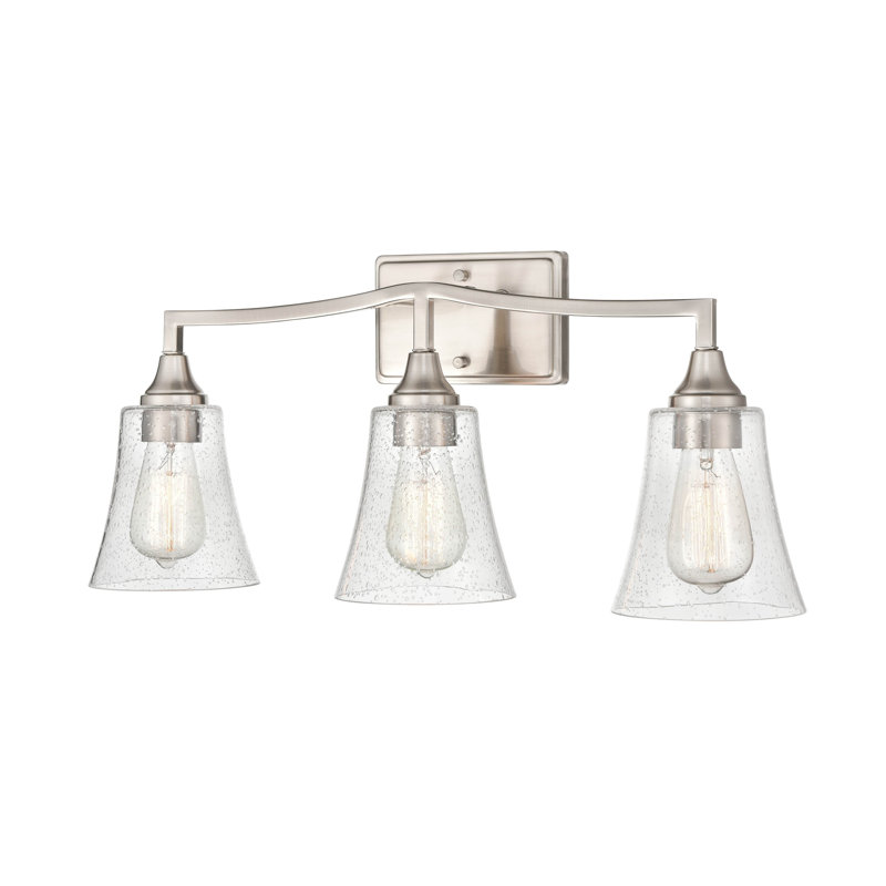 Éclairage de salle de bain à intensité variable 3 lumières Tonichia, Nickel brossé