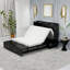 Grand lit escamotable noir avec matelas pliable